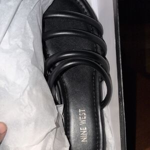 Nine West Black Strappy Sandals